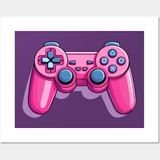 pink gamer girl Posters and Art